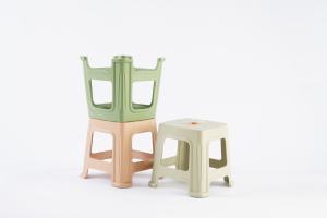 थोक आधुनिक डिजाइन प्लास्टिक स्टूल समायोज्य ऊंचाई स्किडप्रूफ स्टेकयोग्य नारंगी हरा खाकी रहने वाले कमरे बाथरूम अपार्टमेंट - Product Image 2