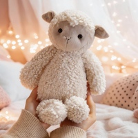 Peluche douce et moelleuse en forme de chat ou de mouton, adorable animal en peluche assis pour enfants, cadeau d'anniversaire ou décoration de chambre d'enfant
