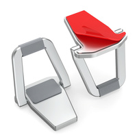 Support de téléphone ergonomique pliable pour écran d'ordinateur portable, fixation latérale en aluminium mince pour bureau et double affichage