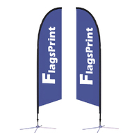 Drapeau de Kit de mât de drapeau de plume pour le drapeau de plume de plage de bannière de publicité extérieure