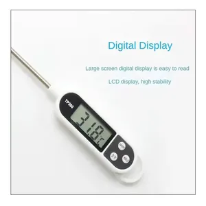 <span class=keywords><strong>Thermomètre</strong></span> alimentaire domestique de type stylo en acier inoxydable, <span class=keywords><strong>thermomètre</strong></span> de cuisson pour lait et aliments - Product Image 2