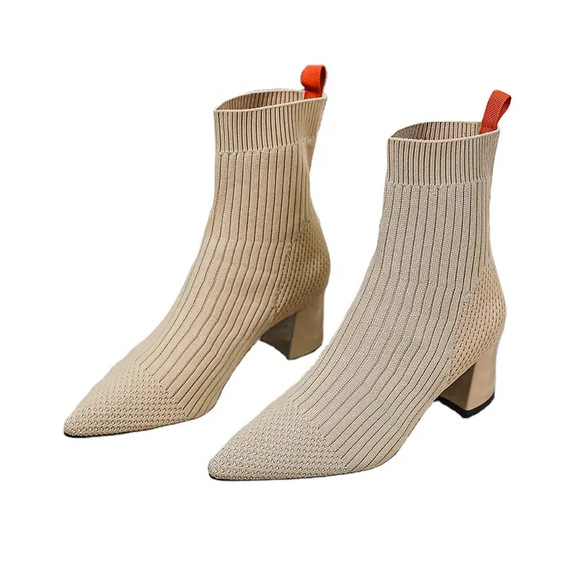 Pointed toe ankle boots women's stretch bootie memory foam and wide widths available sock boots