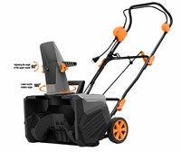 Balayeuse et souffleuse à neige électrique 1800W avec brosse, largeur de déblaiement de 460 mm, portée de 6 m pour allées et jardins