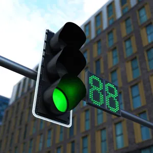 إشارة مرور دائرية حديثة عالية التدفق بألوان أحمر وأخضر للبيع بالجملة - Product Image 2