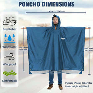 Impermeable Personalizado, Ligero, Resistente a Desgarros, Chaqueta de Lluvia de Nailon, Duradera, Multifuncional para Emergencias - Product Image 5