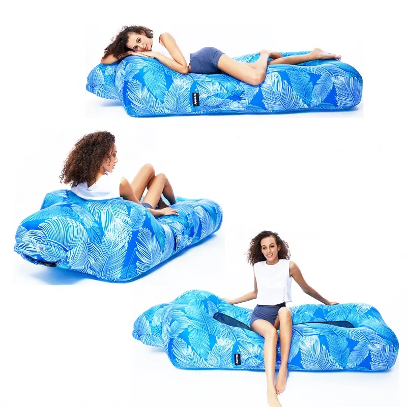 2022 Waterproof Inflatable Sofa with Integral Pillow/Inflatable Lounger/Portable Air Bed for Bedroom/Sofa/Travel/Camping