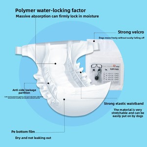 친환경 일회용 강아지 기저귀 |   100% 순면 부드럽고 흡수력 좋은 남아/여아 강아지 기저귀 도매 - Product Image 4