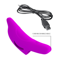 Pretty Love Vibrador de Dedos de Silicona USB con 10 Vibraciones para Mujeres, Masturbador Premium con Función de Memoria