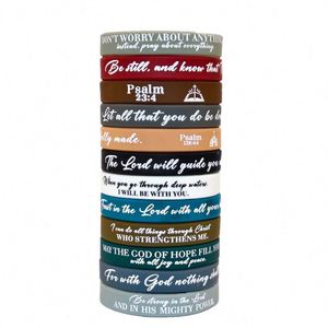 Bracelets en silicone unisexes pour adultes avec citations inspirantes pour hommes et femmes, logo personnalisé, excellente idée cadeau - Product Image 3