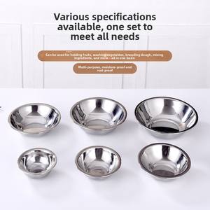 Bol <span class=keywords><strong>à</strong></span> mélanger et <span class=keywords><strong>à</strong></span> assaisonner en acier inoxydable 201 poli non revêtu, léger, extra épais, non toxique, design moderne, pour la maison et le <span class=keywords><strong>camping</strong></span> - Product Image 4