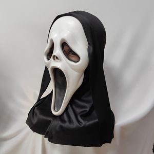 Máscara con Capucha <span class=keywords><strong>de</strong></span> <span class=keywords><strong>Scream</strong></span>, Material <span class=keywords><strong>de</strong></span> Emulsión, Disfraz para Fiesta <span class=keywords><strong>de</strong></span> Halloween, Estilo Terrorífico - Product Image 2