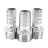 Raccord de tuyau hexagonal pagode SS304, connecteur mâle 1/8" BSPT vers tuyau de 6 mm, raccord de tuyauterie haute pression pour air et eau, fourniture d'usine