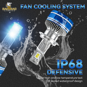 BB3264 M10 Phare LED <span class=keywords><strong>de</strong></span> véhicule, faisceau direct <span class=keywords><strong>blanc</strong></span>, boîtier <span class=keywords><strong>rouge</strong></span>, large compatibilité H4 H7 H11 9005 9006 H1 H8 9007 880 9012 D2H, approvisionnement en gros - Product Image 6