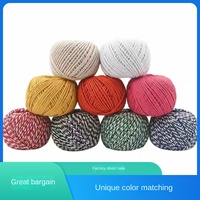 La Chine usine de corde Eco Friendly pas cher recycler multi plis torsadé tressé de couleur coton boulangers ficelle corde cordon fil