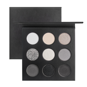 Palet Eyeshadow Hitam Smokey 9 Warna Hitam Perak Abu-abu Putih Palet Riasan Eyeshadow Goth - Product Image 1