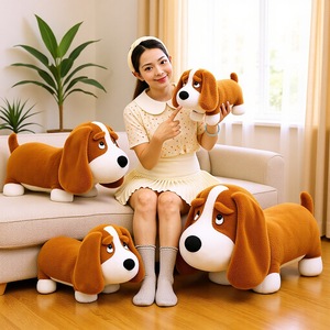 Peluche Personalizado de Perro <span class=keywords><strong>Beagle</strong></span>, Mascota Realista de Basset Hound, Peluche Suave para Regalos Promocionales y Marca Corporativa - Product Image 2