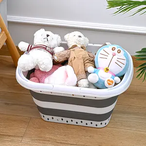 Home storage & organizatio cesto portabiancheria pieghevole bagno organizzatore pieghevole vestiti cesto di cotone organizzatore di immagazzinaggio di giocattoli per bambini