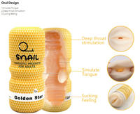 Masturbateur masculin Premium Soft Snail Cup, gobelet de poche jetable, texture 3D, produits sexuels pour adultes, vente en gros