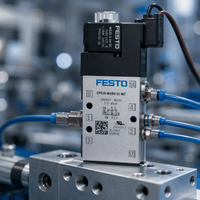 Vanne Solénoïde Festo CPE10-M1BH-5L-M7 5/2 Voies, Port M7 de 10 mm de Large, 350 LPM, 24V DC, Bobine IP65 – Vente en Gros Direct Usine