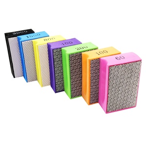 Grains #60-#3000 OEM/ODM tampon de polissage manuel en diamant électrolytique <span class=keywords><strong>ponceuse</strong></span> abrasive à dos de mousse <span class=keywords><strong>pour</strong></span> marbre granit céramique et verre - Product Image 1