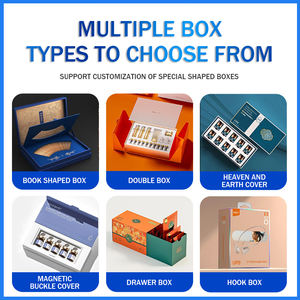 Scatole regalo di carta personalizzate di alta qualità per gioielli, bracciali, collane, anelli, disegni eleganti, coperchi superiori e inferiori con fiocchi - Product Image 4