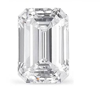 Émeraude de laboratoire certifiée, taille émeraude, fantaisie, légère, percée au laser, pierre précieuse chatoyante pour bijoux de luxe exclusifs
