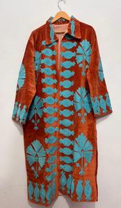 Veste en toile de coton respirante avec doublure en soie crochetée style bohème automne-hiver pour femmes, logo frontal, vente chaude TNT - Product Image 3
