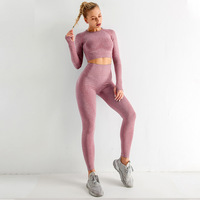 5 pièces ensemble de vêtements de sport écologiques respirant Yoga entraînement avec large ceinture imprimé motif grande taille Fitness vêtements pour femmes