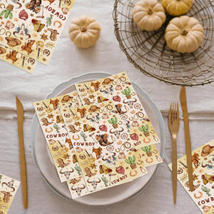 Huancai Western Cowboy invité serviettes jetable <span class=keywords><strong>papier</strong></span> dîner <span class=keywords><strong>serviette</strong></span> salle de bain essuie-mains pour <span class=keywords><strong>anniversaire</strong></span> Wild West fête fournitures - Product Image 6
