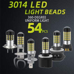 Jiachi Siêu Sáng H1 H3 <span class=keywords><strong>Pw24w</strong></span> <span class=keywords><strong>LED</strong></span> Bóng Đèn Tự Động Sương Mù Ánh Sáng Thay Thế Đèn Cho Xe <span class=keywords><strong>LED</strong></span> 3014 54 Con Chip Trắng 6000K 12-24V 540lm - Product Image 2