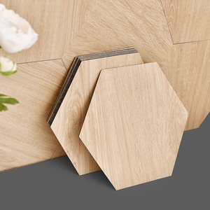 Self Adhesive Wood Hexagon <strong>PVC</strong> Wall Stickers Waterproof Wallpaper for Interior Wall Decoration - Product Image 2