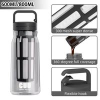 Bouteille d'eau isotherme pour voyage en extérieur, 600/800 ml, avec infuseur à café et thé, plusieurs couleurs, vente en gros