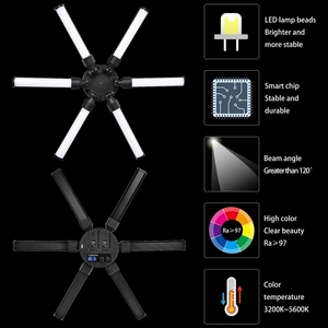 FOSOTO FT-06 MINI 6 Tubes LED Star Light 288 LED 60W Anneau Lumineux avec Trépied pour Maquillage, <span class=keywords><strong>YouTube</strong></span>, Vidéo Caméra/Téléphone - Product Image 3