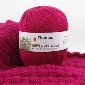 Fil à tricoter en <span class=keywords><strong>laine</strong></span> 100% pure, teint, anti-boulochage, de gros calibre, pour manteaux, écharpes, projets DIY, enfants et bébés, vente en gros - Product Image 5
