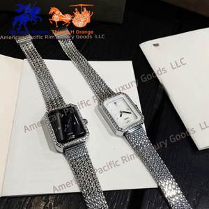 Montre pour femmes avec logo personnalisé sur le cadran, mouvement japonais avec date, bracelet en cuir de 32 mm, quartz - Product Image 2