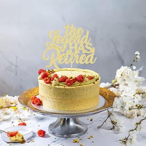 1 Pieza Decoración para Pastel con Purpurina Dorada 'La Leyenda se Retira', Feliz Retiro, Adiós a la Tensión, ¡Hola Pensión! - Product Image 3