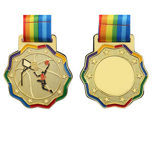 JP0402 Medalla Personalizada de Oro, Plata y Bronce, Venta Al por Mayor, Metal, Recuerdo, Medallas de Baloncesto para Ganadores de Premios - Product Image 1