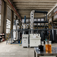 Grande machine de récupération d'huiles usagées par distillation sous vide et machine de purification d'huiles de base