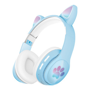 Cat Ear K6133 Bluetooth Headphones With Led Light Pink Color For Kids And Girls - Product Image 3
