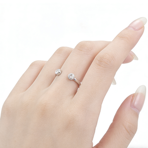 Anillo de Compromiso de Moda con Diamante CVD Cultivado en Laboratorio, Oro Sólido de 10K/18K, Personalizado, para Hombre/Mujer, Ideal para Fiestas - Product Image 5