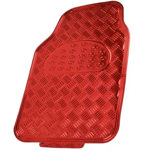 Universele Zware Full Set Aluminium Antislip Rode Kleur Pvc Auto Vloermat