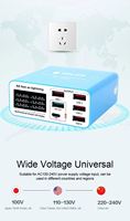 RL-304P RELIFE PD3.0 + QC3.0 Chargeur intelligent à affichage numérique USB 6 ports Chargeur rapide pour téléphones Android et tablettes Chargeur rapide