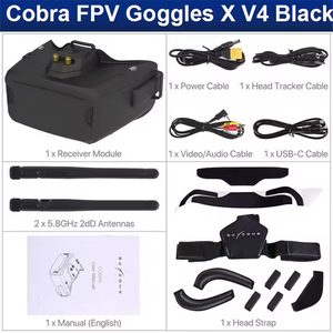 Skyzone Cobrax v4 5.8GHz 48ch 2-6s 4.1 "1280x720 lcd ראש מסך גשש dvr <span class=keywords><strong>fpv</strong></span> <span class=keywords><strong>goggles</strong></span> skyzone cobra x v4 עבור <span class=keywords><strong>fpv</strong></span> רחפנים - Product Image 4