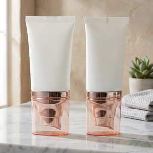 Tube souple en plastique blanc personnalisé de 50 ml à 200 ml pour crème solaire, crème BB, emballage transparent pour cosmétiques pour les lèvres, nettoyant visage, tube souple à presser - Product Image 1