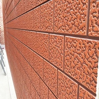 Panneaux muraux sandwich en métal sculpté en polyuréthane, panneaux muraux décoratifs isolants, revêtement extérieur résistant à la corrosion, 20 mm