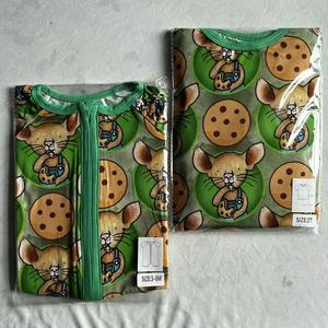 Expédition immédiate Pyjamas bébé 95% bambou 5% élasthanne Fermeture éclair bidirectionnelle Unisexe Doux Taille aléatoire Imprimé Vente en gros Boîte mystère Boîte surprise - Product Image 2
