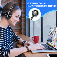 Oneodio – casque de jeu d'ordinateur A71D avec Microphone détachable, filaire sur l'oreille, casque de Center d'appels pour PC Skype Office Gamer