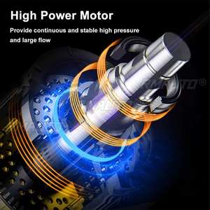 เครื่องฉีดน้ำแรงดันสูงไร้สาย 1500W 2 รุ่น สำหรับล้างรถ พร้อมปืนฉีดน้ำไฟฟ้า และเครื่องทำโฟม ใช้กับแบตเตอรี่ Makita 18V - Product Image 3