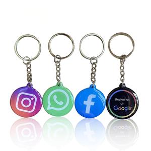 Portachiavi NFC Impermeabile in Resina Epossidica per Social Media: YouTube, Instagram, Snapchat, Google <span class=keywords><strong>Maps</strong></span> Review - Product Image 1