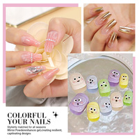 Gel 3D solide pour ongles, 6 couleurs, multifonction, effet bonbon, pour sculpture, peinture, dessin et gaufrage, avec bouteille source pour lampe LED